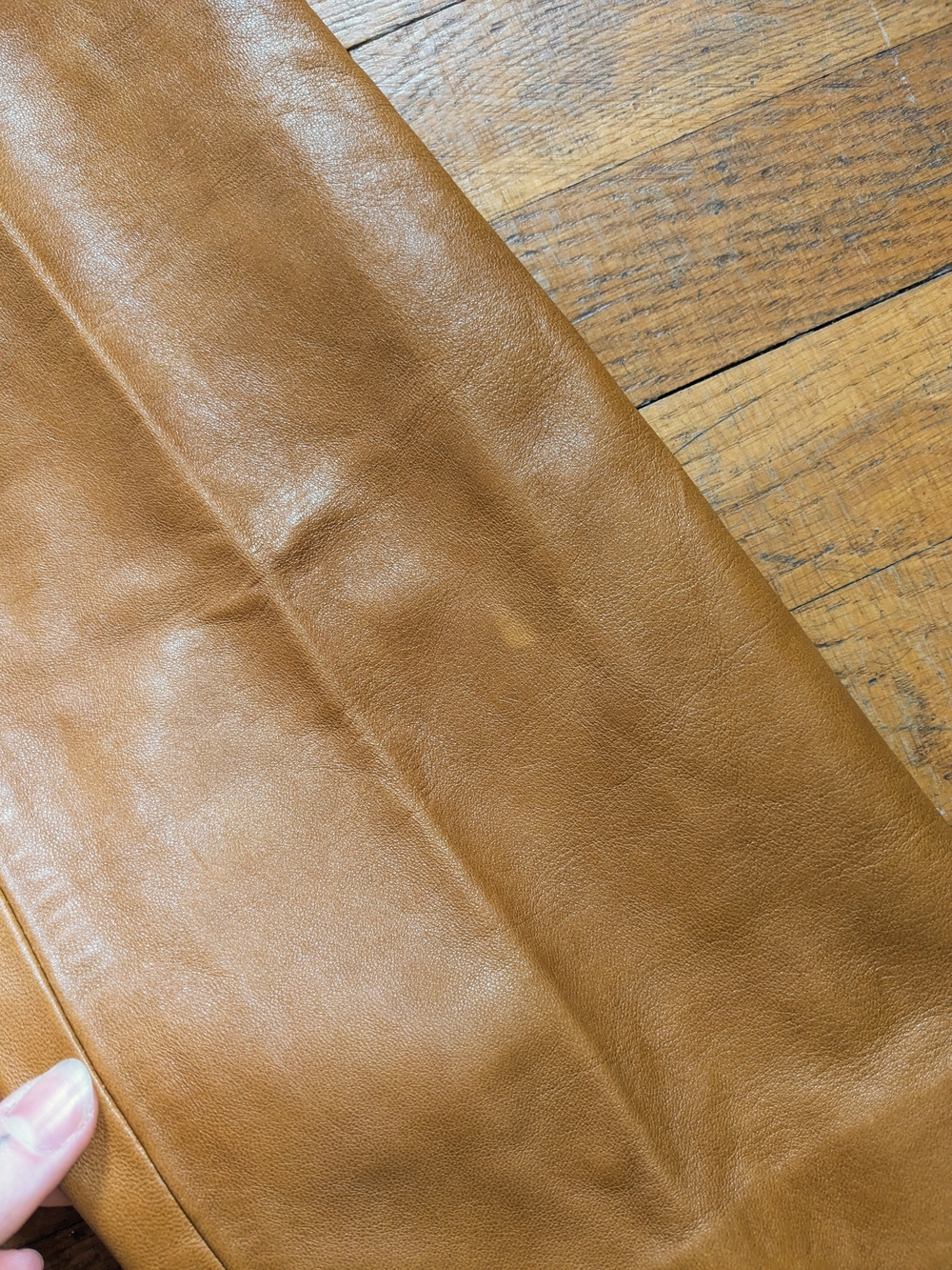 1990s Plein Sud Tan Leather Straight Leg Trousers - Picture 8 of 9